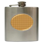 Autumn Fall Plaid Tartan 1 Hip Flask (6 oz)