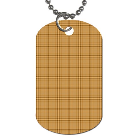 Autumn Fall Plaid Tartan 1 Dog Tag (Two Sides) from ArtsNow.com Front