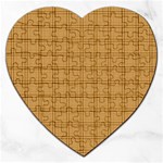 Autumn Fall Plaid Tartan 1 Jigsaw Puzzle (Heart)