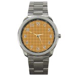 Autumn Fall Plaid Tartan 1 Sport Metal Watch