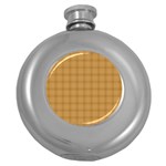 Autumn Fall Plaid Tartan 1 Round Hip Flask (5 oz)