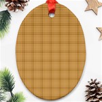 Autumn Fall Plaid Tartan 1 Oval Ornament (Two Sides)