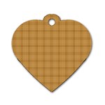 Autumn Fall Plaid Tartan 1 Dog Tag Heart (One Side)