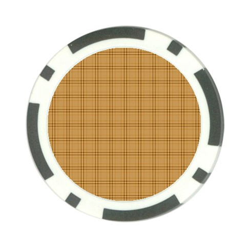 Autumn Fall Plaid Tartan 1 Poker Chip Card Guard (10 pack) from ArtsNow.com Front