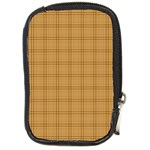 Autumn Fall Plaid Tartan 1 Compact Camera Leather Case