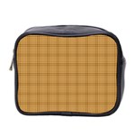 Autumn Fall Plaid Tartan 1 Mini Toiletries Bag (Two Sides)