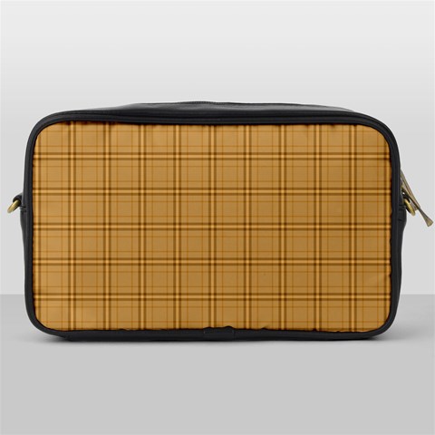 Autumn Fall Plaid Tartan 1 Toiletries Bag (One Side) from ArtsNow.com Front