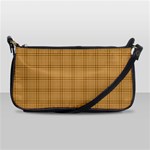 Autumn Fall Plaid Tartan 1 Leather Shoulder Clutch Bag