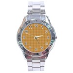 Autumn Fall Plaid Tartan 1 Stainless Steel Analogue Watch