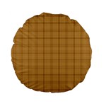 Autumn Fall Plaid Tartan 1 Standard 15  Premium Flano Round Cushions