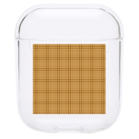 Autumn Fall Plaid Tartan 1 Hard PC AirPods 1/2 Case from ArtsNow.com Front