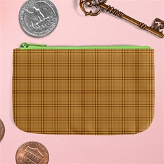 Autumn Fall Plaid Tartan 1 Large Coin Purse from ArtsNow.com Front