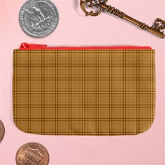 Autumn Fall Plaid Tartan 1 Large Coin Purse from ArtsNow.com Front