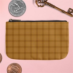 Autumn Fall Plaid Tartan 1 Large Coin Purse from ArtsNow.com Front