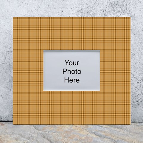 Autumn Fall Plaid Tartan 1 White Wall Photo Frame 5  x 7  from ArtsNow.com Front