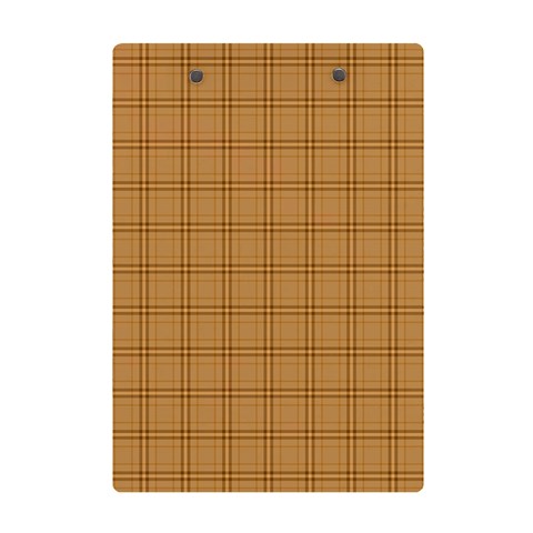 Autumn Fall Plaid Tartan 1 A5 Acrylic Clipboard from ArtsNow.com Back