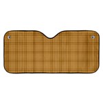 Autumn Fall Plaid Tartan 1 Car Windshield Sunshade