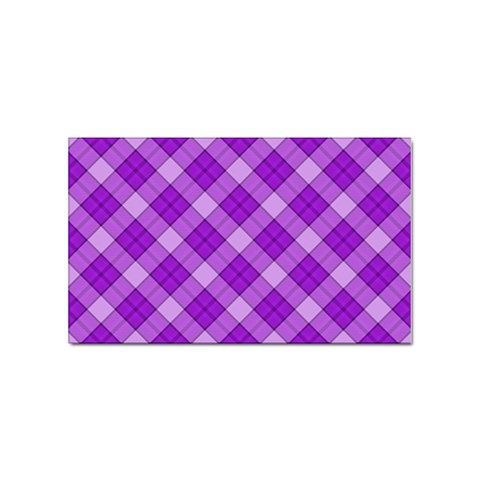 Purple Plaid Tartan 3 Diagonal (2) Sticker (Rectangular) from ArtsNow.com Front