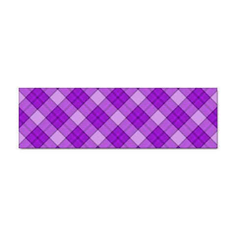 Purple Plaid Tartan 3 Diagonal (2) Sticker (Bumper) from ArtsNow.com Front