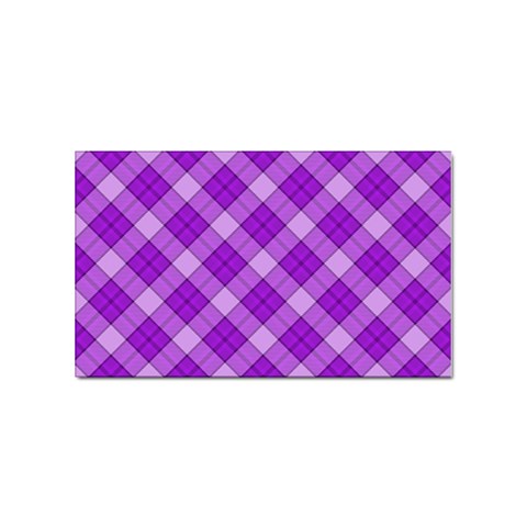 Purple Plaid Tartan 3 Diagonal (2) Sticker Rectangular (100 pack) from ArtsNow.com Front