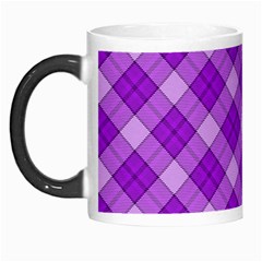 Purple Plaid Tartan 3 Diagonal (2) Morph Mug from ArtsNow.com Left