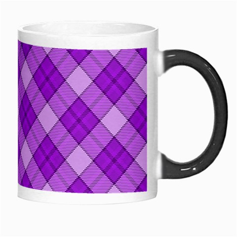 Purple Plaid Tartan 3 Diagonal (2) Morph Mug from ArtsNow.com Right