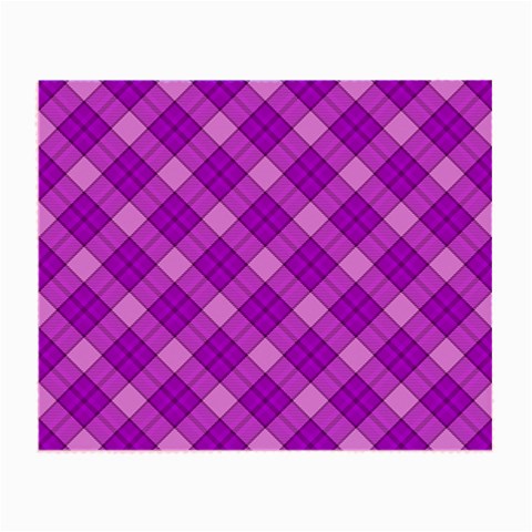 Purple Plaid Tartan 3 Diagonal (2) Small Glasses Cloth from ArtsNow.com Front