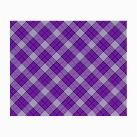 Purple Plaid Tartan 3 Diagonal (2) Small Glasses Cloth from ArtsNow.com Front