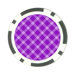 Purple Plaid Tartan 3 Diagonal (2) Poker Chip Card Guard (10 pack) from ArtsNow.com Back