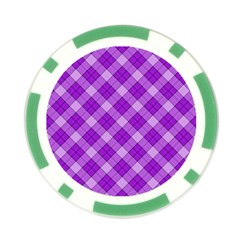 Purple Plaid Tartan 3 Diagonal (2) Poker Chip Card Guard (10 pack) from ArtsNow.com Back