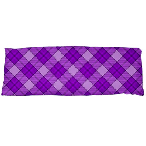 Purple Plaid Tartan 3 Diagonal (2) One Side Body Pillow Cases from ArtsNow.com Body Pillow Case