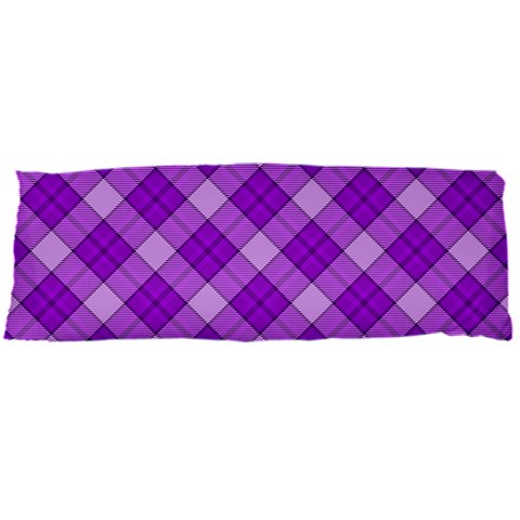 Purple Plaid Tartan 3 Diagonal (2) 21 x60  Body Pillow Case Dakimakura (Two Sides) from ArtsNow.com Back