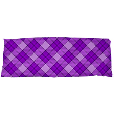 Purple Plaid Tartan 3 Diagonal (2) 15 x40  Body Pillow Case Dakimakura (Two Sides) from ArtsNow.com Back