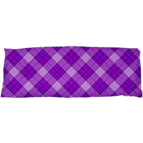 Purple Plaid Tartan 3 Diagonal (2) 25 x67  Body Pillow Case Dakimakura (Two Sides) from ArtsNow.com Back