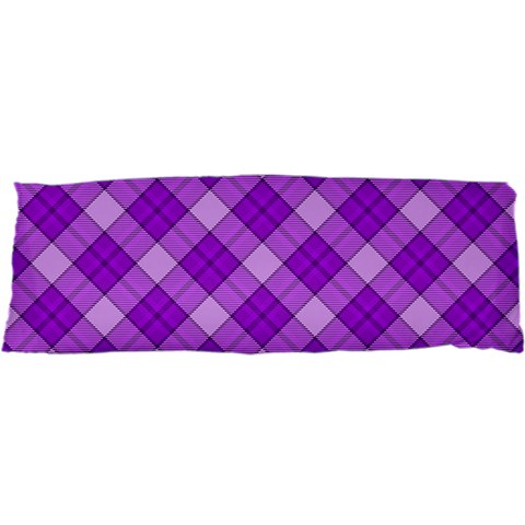 Purple Plaid Tartan 3 Diagonal (2) 25 x71  Body Pillow Case Dakimakura (Two Sides) from ArtsNow.com Front