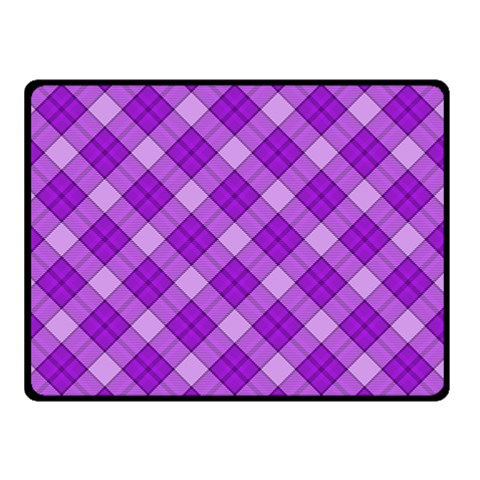 Purple Plaid Tartan 3 Diagonal (2) Two Sides Fleece Blanket (Small) from ArtsNow.com 45 x34  Blanket Front