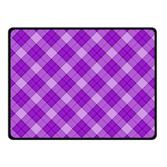 Purple Plaid Tartan 3 Diagonal (2) Two Sides Fleece Blanket (Small) from ArtsNow.com 45 x34  Blanket Front