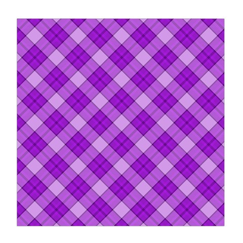 Purple Plaid Tartan 3 Diagonal (2) Duvet Cover (Queen Size) from ArtsNow.com Front