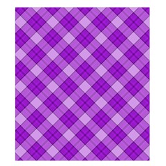 Purple Plaid Tartan 3 Diagonal (2) Duvet Cover Double Side (King Size) from ArtsNow.com Front