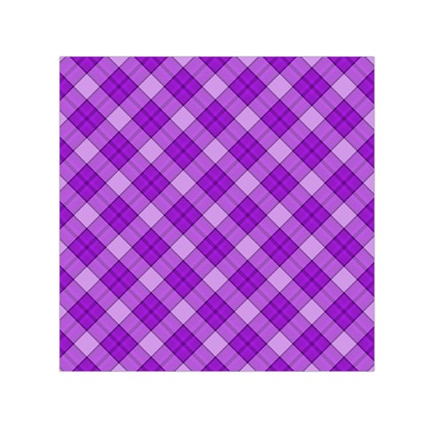 Purple Plaid Tartan 3 Diagonal (2) Square Satin Scarf (30  x 30 ) from ArtsNow.com Front