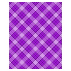 Purple Plaid Tartan 3 Diagonal (2) Toiletries Pouch from ArtsNow.com Back