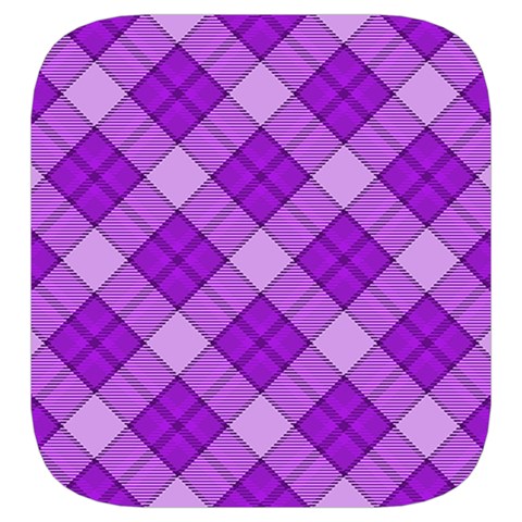 Purple Plaid Tartan 3 Diagonal (2) Toiletries Pouch from ArtsNow.com Side Right