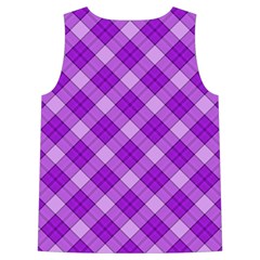 Purple Plaid Tartan 3 Diagonal (2) Sleeveless Cozy Lounge Set  from ArtsNow.com Back