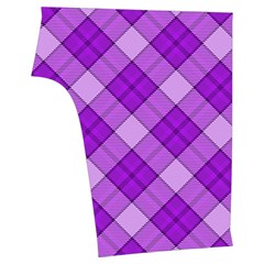 Purple Plaid Tartan 3 Diagonal (2) Sleeveless Cozy Lounge Set  from ArtsNow.com Back Bottom Right