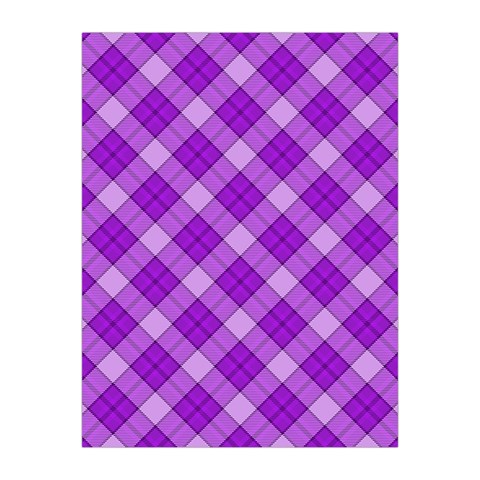 Purple Plaid Tartan 3 Diagonal (2) Medium Tapestry from ArtsNow.com Front