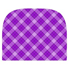 Purple Plaid Tartan 3 Diagonal (2) Make Up Case (Small) from ArtsNow.com Front