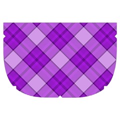 Purple Plaid Tartan 3 Diagonal (2) Make Up Case (Small) from ArtsNow.com Side Left