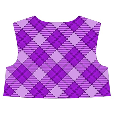 Purple Plaid Tartan 3 Diagonal (2) Kids  Midi Sailor Dress from ArtsNow.com Back Top