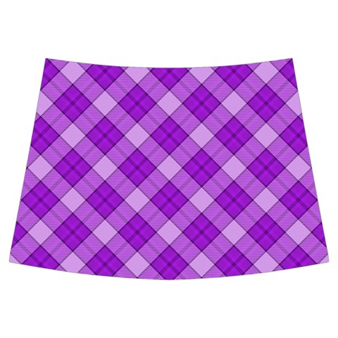 Purple Plaid Tartan 3 Diagonal (2) Kids  Midi Sailor Dress from ArtsNow.com Front Skirt