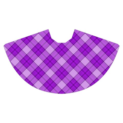 Purple Plaid Tartan 3 Diagonal (2) Women s Crop Top Pleated Skater Rave Skirt from ArtsNow.com Skirt Front